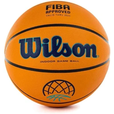 Abbildung von Wilson Basketball, EVO NEXT Champions League, Offizieller Spielball der Basketball FIBA zugelassen, Für Halle geeignet, Komposit Material, WTB0900XBBCL