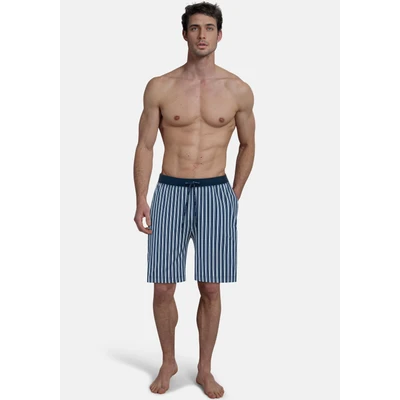 Abbildung von TOM Tailor Bermuda Nachtwäsche Hose, Herren, Größe: 48, Blau dunkel streifen