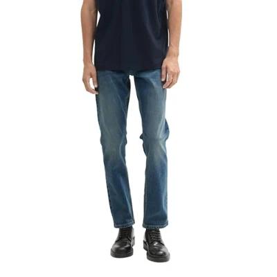 Abbildung von TOM TAILOR Herren Troy Slim Fit Jeans mit Stretch,10147 Stone Blue Denim Tint, 29/32