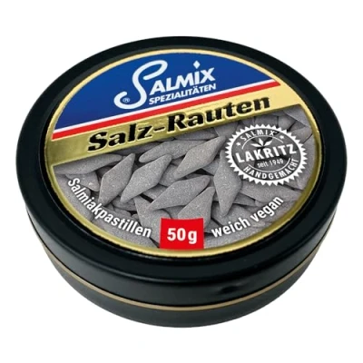 Abbildung von Salmix Salmiakpastillen Salz rauten Weich Vegan 50 g