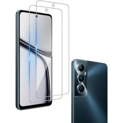 Abbildung von Jinyunlai Panzer Schutz Glas für Realme C65 Panzerglas, HD Displayschutzfolie, 9H Härte Schutzglas Schutzfolie, Frei von Kratzern, Ultra klar Panzerfolie 3 Stück