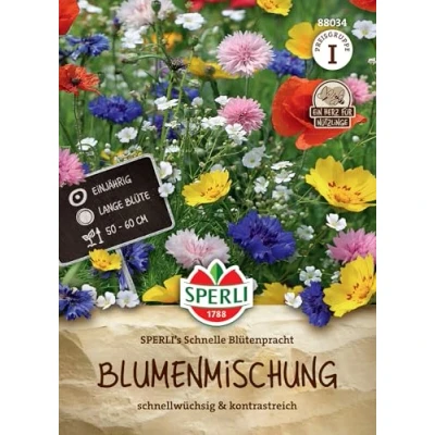 Abbildung von Sperli Blumensamen Mischung SPERLI&#039;s Schnelle Blütenpracht 88034 einjährig lange Blüte schnellwüchsig Pflanzen Samen, Saatgut,
