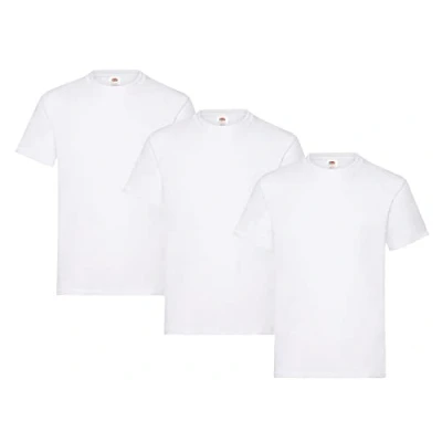 Abbildung von Fruit of the Loom Herren Heavy T Shirt 3er Pack, 3X Weiss &amp; 1 HL Kauf Notizblock, XL