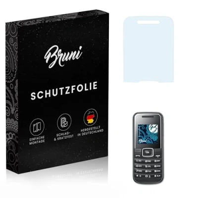 Abbildung von Bruni Schutzfolie kompatibel mit Samsung E1050 Folie, glasklare Displayschutzfolie (2X)