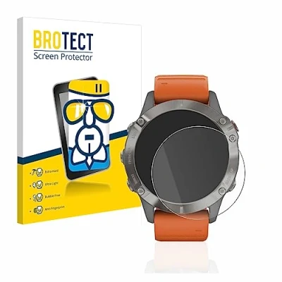 Abbildung von BROTECT Schutzglas für Garmin Fenix 6/6 Pro / 6 Solar Schutzfolie Panzer Folie Glas [Extrem Kratzfest 9H, Anti Fingerprint, Ultra Transparent]