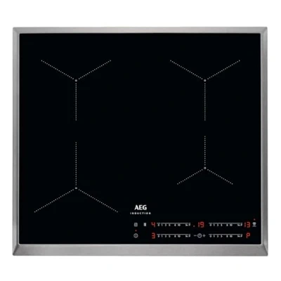Abbildung von AEG IKB64431XB Autarkes Kochfeld/Induktion/Hob²Hood/Slider Bedienung / 60 cm/Edelstahlrahmen 4 Kochzonen/Powerfunktion/Kindersicherung