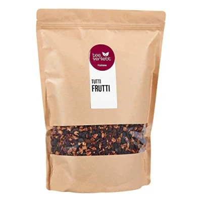Abbildung von teeverliebt Loser Früchtetee Tutti I Frutti 1000 g lose leckere Komposition der Tee Mischung mit Waldbeeren und Aprikosen Geschmack hochwertiger 1 kg