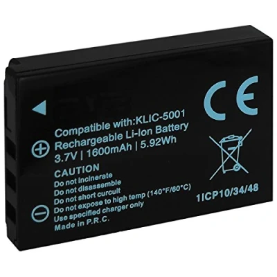 Abbildung von Ersatz Akku Klic 5001 DB L50 kompatibel mit Kodak Easyshare DX6490, DX7440, DX7590, DX7630 / Sanyo Xacti VPC HD1000, HD1010 ... (Siehe Liste)