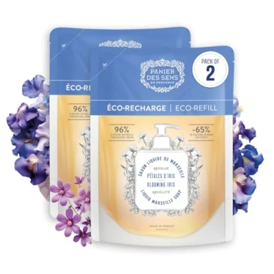 Abbildung von Panier des Sens Öko Nachfüllpackung Marseiller Flüssigseife Made in France 2x500 (Iris)