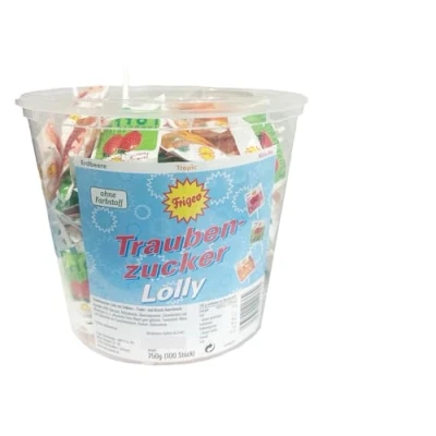 Abbildung von Frigeo Traubenzucker verschiedene Sorten (1x Lolly &amp; 1xHLKauf Block)