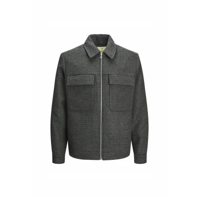 Abbildung von JACK&amp;JONES Herren Jprblurussel Wool Blend Jacket Sn Jacke, Black/Detail:Houndstooth, S