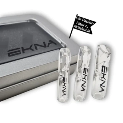 Abbildung von EKNA Aktivkohlefilter Glas Tips Glasfilter Glasmundstücke Smoking Tip, Für Papierfilter