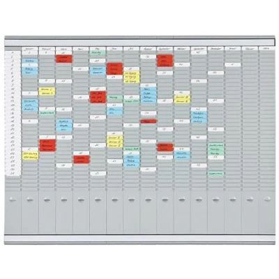 Abbildung von FRANKEN T Kartentafel Jahresplaner für 15 Monate plus Index, 100,8 x 78.3 cm, 16 Träger, 35 Schlitze, PV1015