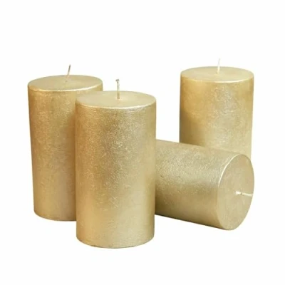 Abbildung von Mirabeau Stumpenkerze Kerze 4er Set Braga gold