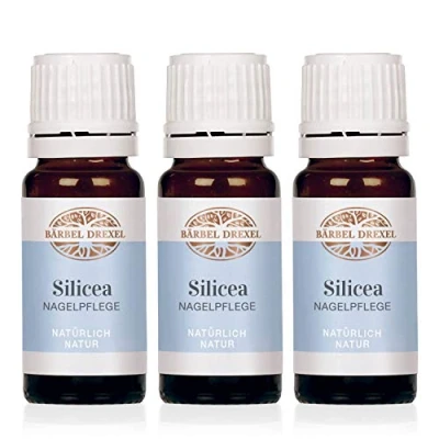 Abbildung von BÄRBEL DREXEL® Silicea Nagelaufbauserum &amp; Nagelpflege (3x10ml) Schutz Stärkung Nagelhaut + Spendet Feuchtigkeit 100% Herstellung in Deutschland Kamillenöl Brüchige Nägel Nail Treatment Repair Gel