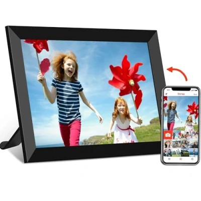 Abbildung von HDeye 10.1 Zoll WiFi Digitaler Fotorahmen, 1280x800 IPS Touchscreen, 32GB Speicher, Auto Rotate, Wandmontage, einfache Einrichtung Fotos &amp; Videos sofort über die Frameo App