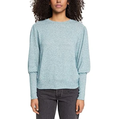 Abbildung von edc by Esprit Longsleeve Strickpullover, Damen, Größe: Medium, Teal green
