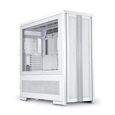 Abbildung von Lian Li V3000 Plus GGF Edition Big Tower Gehäuse anpassbar mit 3 Modi, E ATX &amp; EEB Mainboard, bis zu 16 Lüfter, Platz für Vier 360 480 mm Radiatoren, schwenkbare Hartglas Seitenteile Weiß