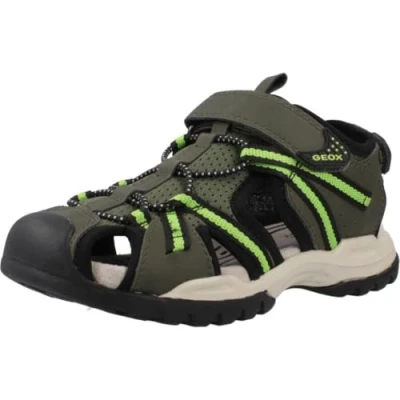 Abbildung von Geox Borealis Trekkingsandale für Kinder, Größe: 33, Grün Schuhe