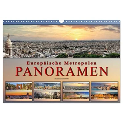 Abbildung von Europäische Metropolen Panoramen (Wandkalender 2025 DIN A3 quer), CALVENDO Monatskalender
