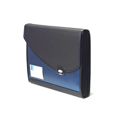 Abbildung von Rapesco 0679 7 Fach Designer Fächermappe mit Handgriff, A4+, Blau