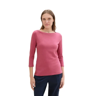 Abbildung von TOM Tailor Langarmshirt, Damen, Größe: 38, Pink velvet