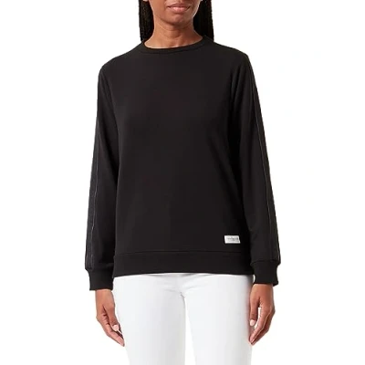 Abbildung von Tommy Hilfiger Established Track Nachtwäsche Shirt, Damen, Größe: Medium, Black