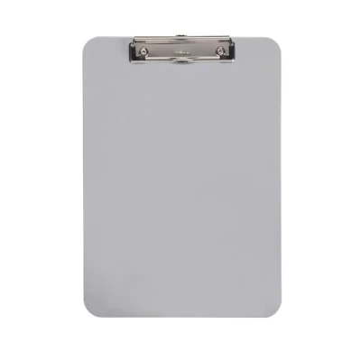 Abbildung von MAUL Klemmbrett A4 Schreibbrett aus Kunststoff im DIN Format Clipboard zum Aufhängen moderner Klemmer zur Aufbewahrung von Papier für Büro, Küche und Werkstatt Grau
