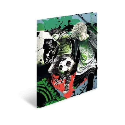Abbildung von HERMA 19578 Sammelmappe A3 Street Soccer, Kinder Eckspanner Mappe aus Pappe mit Innendruck &amp; Gummizug, stabile Einschlagmappe Karton für Jungen Mädchen
