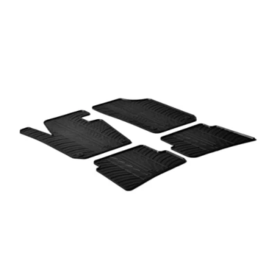 Abbildung von Gledring 0310 Fußmattensatz Gummi vorne und hinten 4 schwarz 750mm 550mm SEAT: Ibiza Schrägheck, Sportcoupe, ST