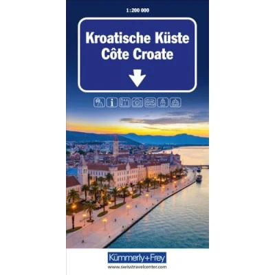 Abbildung von Kümmerly+Frey Strassenkarte Kroatische Küste 1:200.000: Inkl. Ortsverzeichnis und Reiseinformationen (Kümmerly+Frey Strassenkarten)