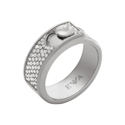 Abbildung von Emporio Armani Ring silvercoloured, Damen, Größe: 53, Silver coloured