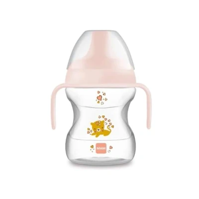 Abbildung von MAM Learn To Drink Cup mit abnehmbaren Griffen und Ausgießer, 6+ Monate, 190 ml, Rosa