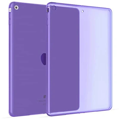 Abbildung von Okuli Hülle Kompatibel mit Apple iPad Air 1 Transparent Silikon Cover Case Schutzhülle in Lila