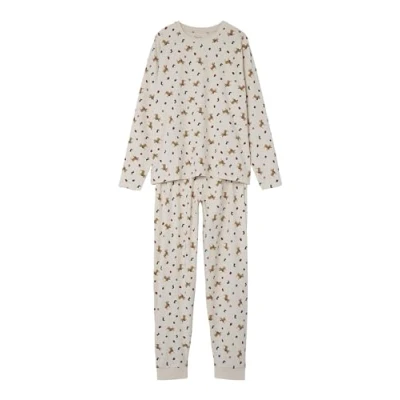 Abbildung von NAME IT Damen NWOVISMAS LS NIGHTSET R1 Women Schlafanzug, Whitecap Gray, 42