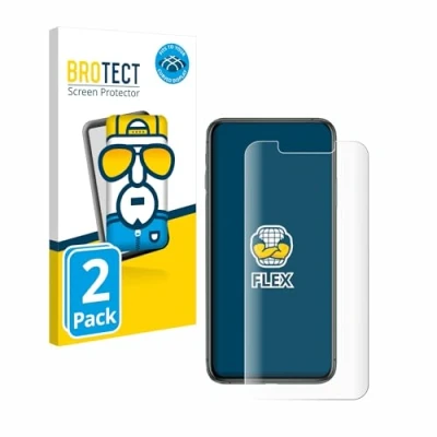Abbildung von BROTECT 2 Stück Full Cover Schutzfolie für Apple iPhone 11 Pro Max Screen Displayschutz Folie [3D Curved, Anti Fingerprint, Kristall Klar]