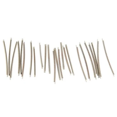Abbildung von Musiclily 2,7 mm Gitarren Edelstahl Bunddraht Jumbo Fret Wires 24 Stück Set für Fender Strat Tele Les Paul Style E Gitarre Bass, Chrom