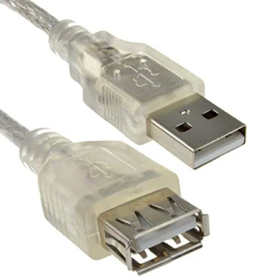 Abbildung von Lichtdurchlässig USB 2,0 Verlängerung Kabel A Zum Weiblich Anschlusskabel 24AWG Ferrit 0,5 m [0.5 Meter/0,5m]