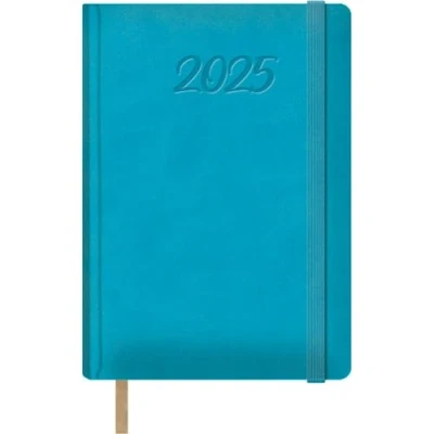 Abbildung von Dohe Kalender 2025, Tag pro Seite, A5 (15 x 21 cm), 12 Monate Januar bis Dezember, Hardcover aus Kunstleder, Planer auf Spanisch, Büromaterial Samba Türkis