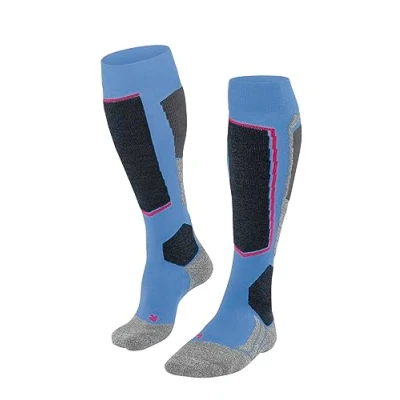 Abbildung von FALKE Damen Skisocken SK2 Intermediate Vegan W KH Funktionsmaterial Lyocell warm dick 1 Paar, Blau (Blue Note 6545), 39 40