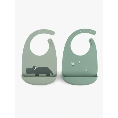 Abbildung von Done By Deer Lätzchen Silikon 2er Pack, Green