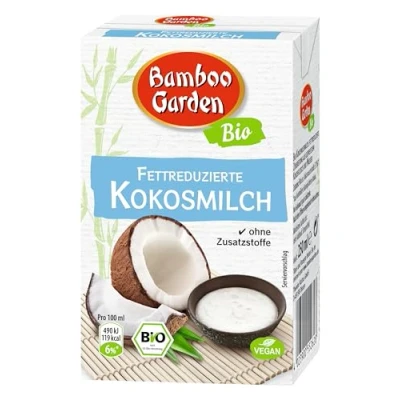 Abbildung von Bamboo Garden Bio Kokosmilch fettreduziert, 250 ml (Verpackungsdesign kann abweichen)