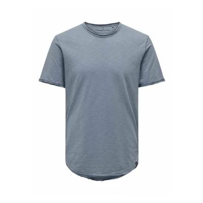 Abbildung von Only &amp; Sons Onsbenne LIFE Longy Tshirt basic, Herren, Größe: Small, Flint stone