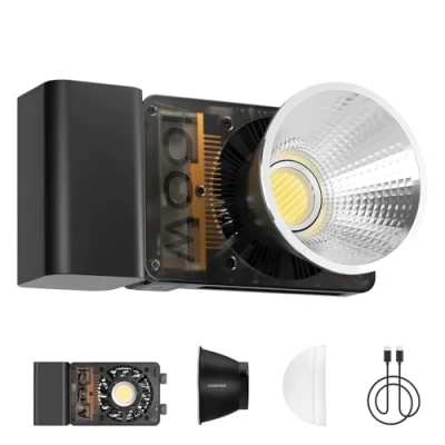 Abbildung von ZHIYUN CINEPEER CX100 100W Portable LED Video Light with 4500mAh Battery,Bi Color COB Continuous Output Lighting 2700K 6500K Photography Studio Lights for Filmmaking/Live Streaming/Studio