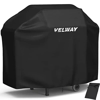 Abbildung von Velway Grill Abdeckhaube Gasgrill Grillabdeckung Regendicht BBQ Abdeckung Cover Schutzhülle Haube Staubdicht Abdeckplane Grillschutz (147x61x117cm) —Schwarz
