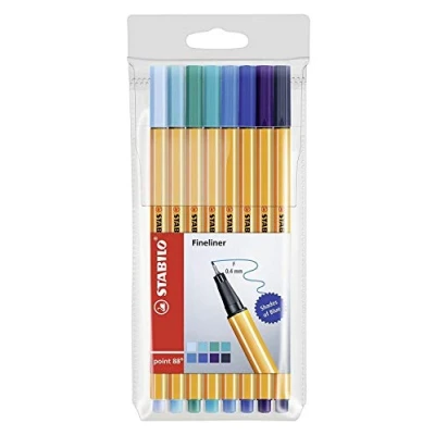 Abbildung von STABILO Fineliner point 88 8er Pack Blautöne