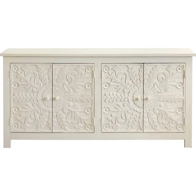 Abbildung von Home affaire Sideboard &quot;Fenris&quot;, aus massiven Mangoholz, mit dekorativen Schnitzereien, Breite 175 cm