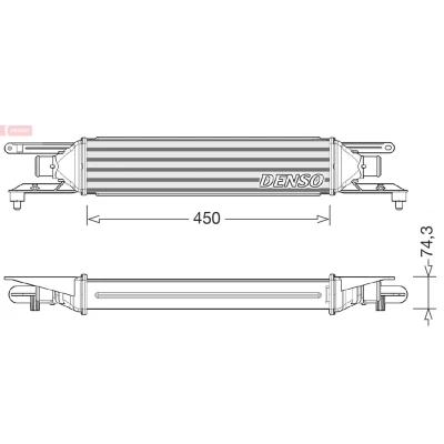 Abbildung von DENSO DIT01007 Ladeluftkühler ALFA ROMEO: MiTo, FIAT: Grande Punto Schrägheck