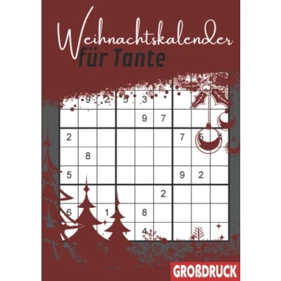 Abbildung von Weihnachtskalender für Tante: Sudoku Rätsel Adventskalender 2022 in den Schwierigkeitsstufen mittel bis schwer