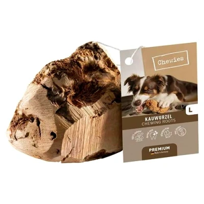 Abbildung von Chewies Kauwurzel Für Hunde aus Baumheide Wurzel 100 % natürliches Spielzeug risikoarm &amp; langlebig Größe L: ab 20 kg Körpergewicht, L (1er Pack)